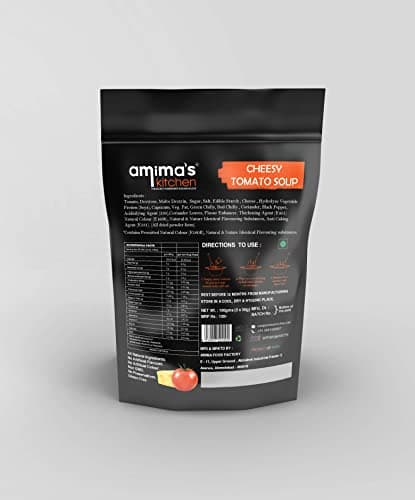 Amima's Kitchen Cheesy Tomato Jain Soup (No Onion No Garlic) - 100 Grams [Serves 10] | Instant Soup Mix Powder | Ready To Cook | No Artificial Flavour & Colour | Gluten Free | Non GMO | Healthy Soup — image 3