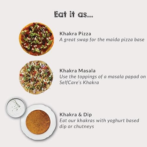 SelfCare By Suman Agarwal Sweet & Spicy Khichdi Khakhra Pack of 1 250g | Roasted-Healthy-Snacks-Crackers-Namkeen-Grocery | Crispy & Chatpata - Tae time - Eat with Dip | Jain & Travel Friendly — image 7