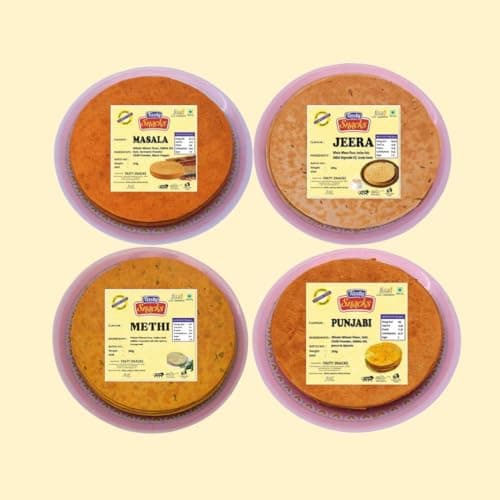 Tasty Snacks High Protein & High Fiber Khakhra 400 g | No Maida | No Palm Oil | Jain Khakhra | Natural Protein | Indian Snacks| (Pack of 2, Punjabi Flavor) — image 6