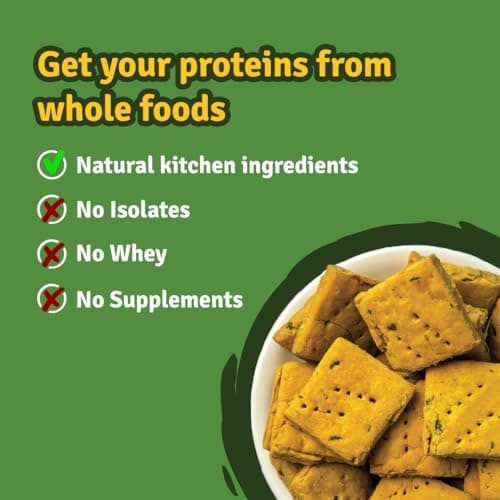 Prolicious Baked Mathri | 10g Protein, High Fiber | Healthy Weightloss Snack | No Palm Oil, No Transfat | Made with Whole Foods | 500g (2 X 250g each) — image 4