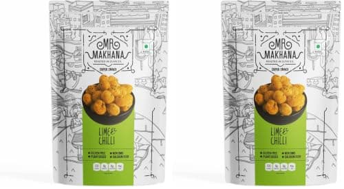 Mr Makhana Roasted Flavoured Makhana Lime & Chilli 55g, Roasted Makhana | Roasted in Olive Oil, Namkeen Snacks & Snacks | Healthy Snack | Cholesterol Free | Gluten Free | Rich In Protein Fiber — image 8