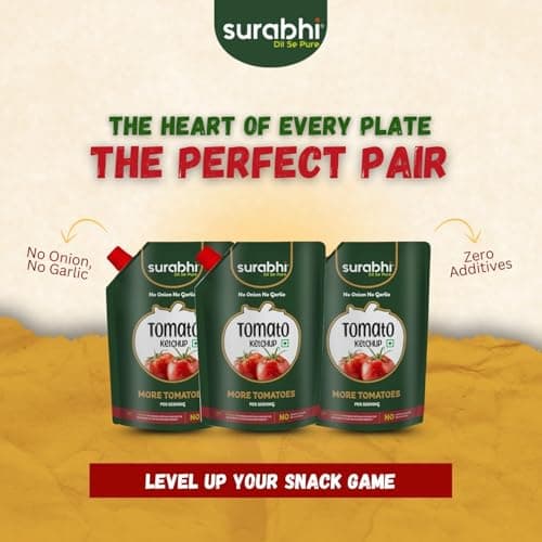 Surabhi -Tomato Ketchup No Onion No Garlic (NONG) - 400 g (Pack of 3) — image 6