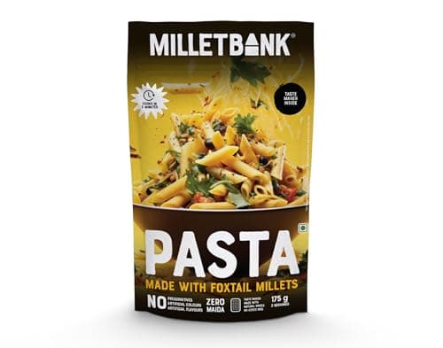 Millet Bank All Pasta Combo | No Preservatives, No Artificial Colors or Flavours | ZERO Maida | 175g | Made with Millets and Whole Wheat | Baby Friendly Pasta Flavor Combo 4 nos — image 2