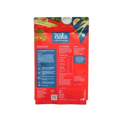 Beauty Eats Thai Red Curry Paste| Bold Spices & Herbs| Restaurant-Quality Taste|100% Vegetarian| No Onion&Garlic (Pack Of 2, 2 * 100Gm) — image 6