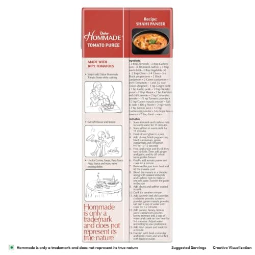 Dabur Hommade Tomato Puree : Made from Ripe Tomatoes with No Added preservatives - 200 gm — image 7