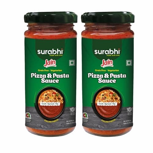 Surabhi Jain Pizza Pasta Sauce | No Onion No Garlic | Natural Ingredients - 250g (Pack of 2)