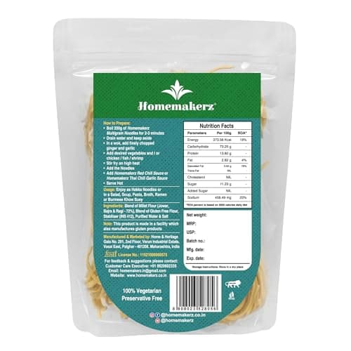 Homemakerz Multigrain & Jowar Millet Noodles, Natural, Preservative, Gluten & Fat Free, Not Fried & No Oil, Zero Maida & Wheat, Healthy & Tasty Hakka Millet Noodles (Pack of 2, 200g Each) — image 3