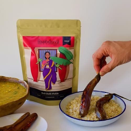 The Manduva Project Red Chilli Pickle 250g | No Onion | Authentic Andhra Red Chilli Achar | Traditional Homemade | Spicy & Tangy | No Preservatives — image 6