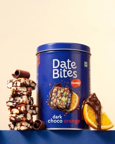 Farmley Dark Choco Orange Date Bites 200g I Dates Barfi Made with Dates,Cocoa Powder,Pista,Cashews,Almonds,Honey,Orange and Pure Ghee,Chocolate Flavoured Healthy Delicious Indian Sweets,No Added Sugar — image 4