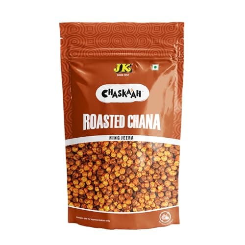 Chaskaah Hing Jeera Chana 200g by JK | Bhuna Chana | Roasted Masala Chickpeas Roasted Chana | NO MSG | Vegan | Not Fried | Jain