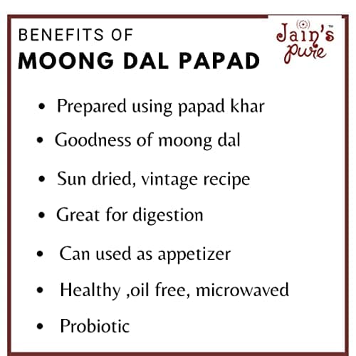 JAIN'S PURE MOONG PUNJABI PAPAD 200 GM | Ready to Cook Papad (Pack of 2) — image 4