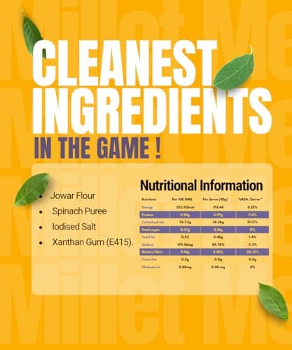 Millet Me by Kuizeens Spinach Jowar Fettuccine Pasta - 110g Each, Pack Of 1 | Gluten-free Sorghum Pasta | Natural Spinach, High Fiber & Iron | Vegan & Maida-free — image 4