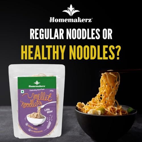 Homemakerz Multigrain Millet Noodles, Natural, Preservative, Gluten & Fat Free, Not Fried & No Oil, Zero Maida & Wheat, Healthy & Tasty Hakka Millet Noodles, 200g — image 5