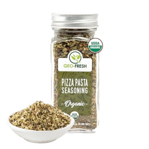Geo-Fresh Organic Pizza Pasta Seasoning, 25g | Aromatic & Flavourful Blend | Sprinker for Pizza, Pasta, Stews, Salads | No Artifical Colour & Preservatives| 100% Organic, Non-GMO, USDA Certified, Jaivik Bharat Certified