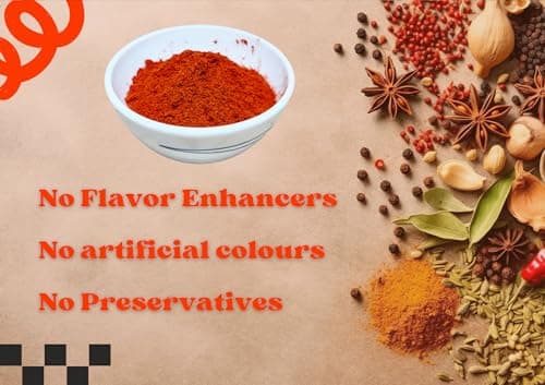 Ka shreen Kashmiri Lal Mirch Powder 100g Pack | Make your dishes more Colourful and Tasty | Ready to mix Masala — image 6