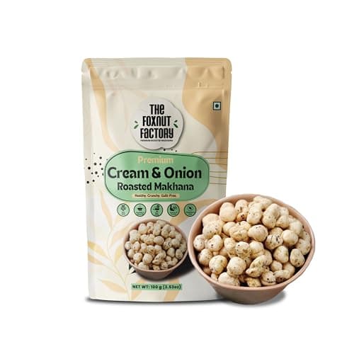 The Foxnut Factory Cheese Roasted Makhana 100g (3.53oz) – Crunchy and Tasty Fox Nuts (Lotus Seeds), Ready-to-Eat, Gluten-Free Vegetarian, Plant Based, Not Fried Healthy travel friendly Snack Brand: The Foxnut Factory — image 5