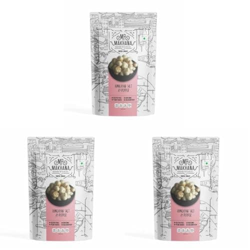 Mr. Makhana Roasted Makhana and Foxnuts | Healthy Snacks | Gluten Free | MSG Free | Antioxidant | Rich Calcium | Zero Trans Fat | Zero cholesterol (Himalayan Salt & Pepper)55gm — image 5