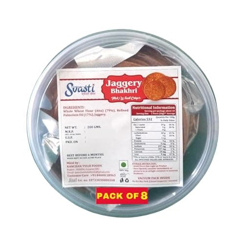 Svasti Dry Methi Bhakhri Snacks - 200 gms (Pack Of 4)| Roasted Healthy Gujarati Snacks | No Maida | No Artificial Colours | No Onion & No Garlic | Vacuum Packed | Gluten Free — image 8