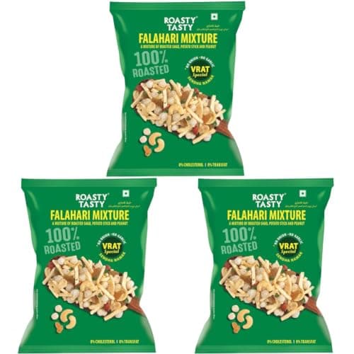 Roasty Tasty Falahari Mix Roasted Namkeen Snack 200G|Oil-Free Farari Chiwda|No Onion, No Garlic Farali Namkeen|Healthy Vrat Upwas Fast Namkeen|No Cholesterol No Transfat Healthy Snack For Fasting — image 8
