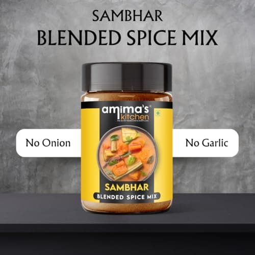 Amima's Kitchen Sambhar Jain Spice Mix (No Onion No Garlic) – 100 Grams | Blended Spice Mix | For Healthy and Delicious Cooking | No Synthetic Flavour & Color | Ready Masala Powder — image 2