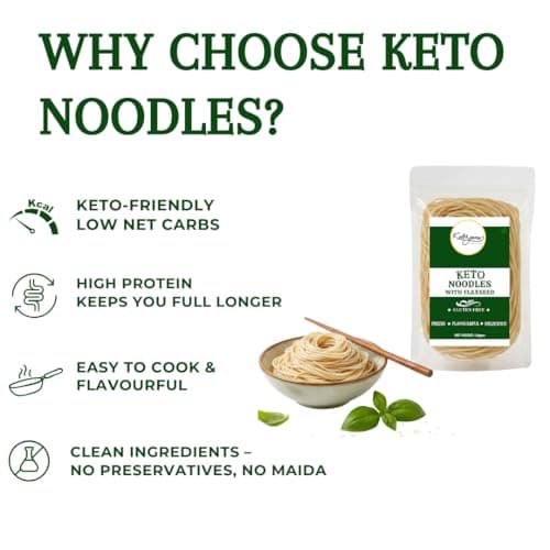 Kuizeens Gluten-Free Keto Noodles with Flaxseed -( Pack of 2) 110g | Protein & Fiber-Rich | Easy-to-Make | Rich in Nutrients | No MSG | No Preservatives | Low Glycemic | Vegan & Wholesome | Easy To Digest Healthy Noodles | Ready in Minutes | Quick & Easy to Prepare — image 4