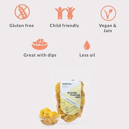 SelfCare By Suman Agarwal Roasted Plantain Chips Pack of 1 125 grams | Healthy - Gluten Free | Savoury - Snacks - Namkeen - Grocery | Mid Day - Workout - Tea time Snacking | Jain & Travel Friendly — image 3