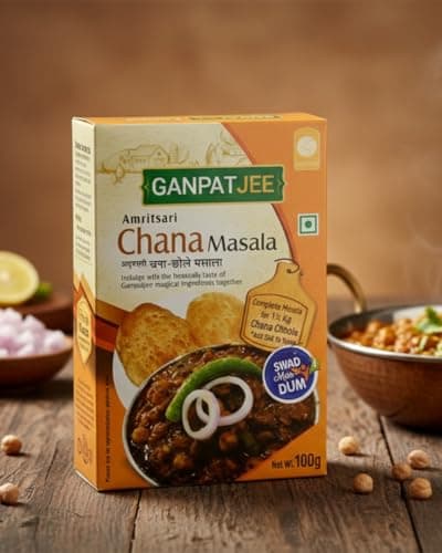 Ganpatjee Chana Chole Masala,100g | Indian Authentic Spices, Delicious And Flavorful With Natural Oils | No Onion Garlic Masala — image 3