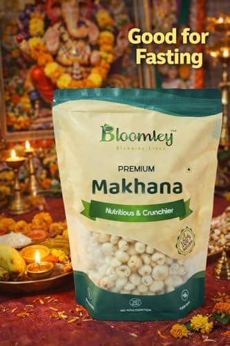 BLOOMLEY Premium Makhana (Fox Nuts), Whole Lotus Seeds, Light Crunchy Texture with Mild Natural Taste, Ready to Eat Snack, 200g — image 4