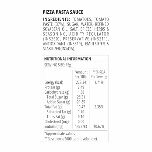 MADHUR Pizza Pasta Sauce - 300g Jar - Authentic Tomato-Based Italian Style Sauce - No Onion No Garlic - Tangy & Savoury Flavour - Ideal for Pizza, Pasta, Dips - 100% Vegetarian - Made in India — image 2
