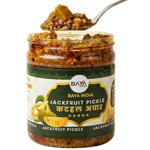 Baya India Homemade Kathal ka Achar | Jackfruit Pickle| Traditional Spicy & Tangy | No Preservatives, No Vinegar | Made in Pure Mustard Oil | Sun-Dried | No Onion & No Garlic | 250g Plastic Jar — image 4