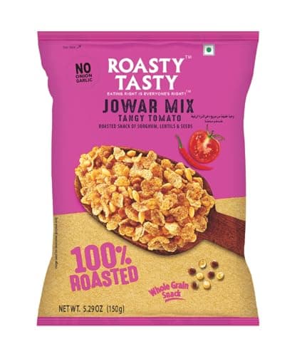 ‎Roasty Tasty Roasted Snack of Jowar Mix, Lentils And Seeds Millet Snacks -Sorghum (Jowar) Flakes, Bengal Gram (Chana Dal), Red Lentil (Masoor) Value Pack - 400g (Pack of 2 200g each) | Export Quality | Gluten Free Snacks | Healthy Diet Snacks — image 3