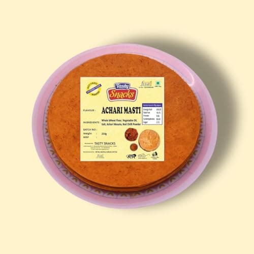 Tasty Snacks High Protein & High Fiber Khakhra 400 g | No Maida | No Palm Oil | Jain Khakhra | Natural Protein | Indian Snacks| (Pack of 2, Punjabi Flavor) — image 3