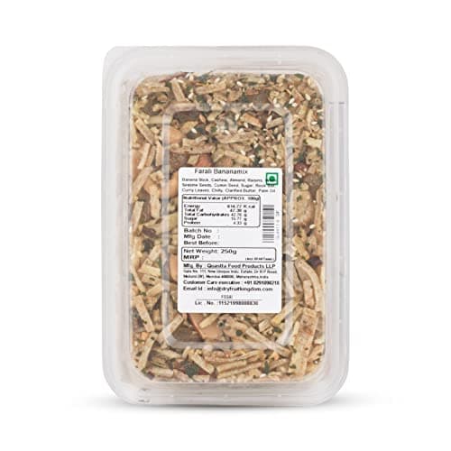 Quastta Dryfruit Kingdom Farali Banana Mix, Jain, Kela Chiwda For Upvas, Snack For Fasting, Tasty Banana Snacks, Contains Dry Fruits And Sugar Salt And Spices, 250G — image 2