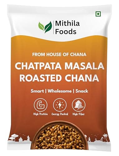 MITHILA FOODS 500g Nimbu Pudina Roasted Chana | Desi Chickpeas | Whole with Skin | Crunchy Vegan Gluten-Free High Protein SMART Snack | Authentic Bihari Bhuna Chana Snacks Tangy Lemon Mint Flavor — image 8