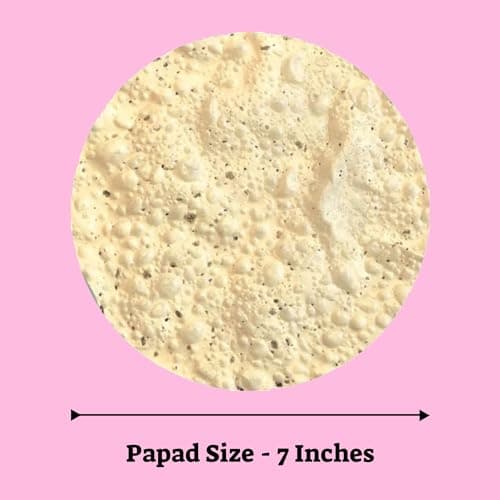 Marwar Rajasthani Moong Dal Plain Papad 400gm | Low Spicy Handmade Sada Pappadam | Zipper Pack Appadam | Size: 7Inch, Contains 28-30 Papads | Perfect Snack or Meal Side — image 5