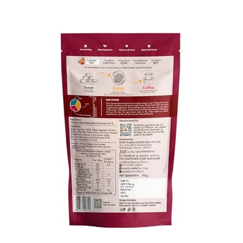 Sweet Karam Coffee Ragi Mixture - 95g | No Palm Oil or Preservatives | Authentic South Indian Savory Snack | Crispy Tea-Time Namkeen | Healthy Millet Mixture — image 4