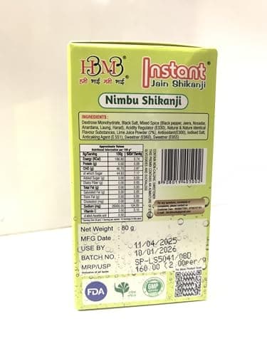 Instant Jain Shikanji Lemon | Nimbu Shikanji | Traditional Masala Lemonade | Instant Nimbu Pani Drink Mix | Natural Summer Refreshing Beverage | Ready to Make Indian Cooler | Pack of 1| 10 Sachets — image 2