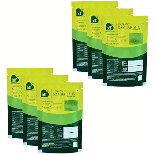 Instant Sambar Mix – Pack of 6 (100g Each) | Ready-to-Cook South Indian Curry | Made with Lentils & Spices | No Added Preservatives | No Onion and No Garlic | Suitable for Rice, Idli, Dosa & Vada | Easy to Prepare — image 2
