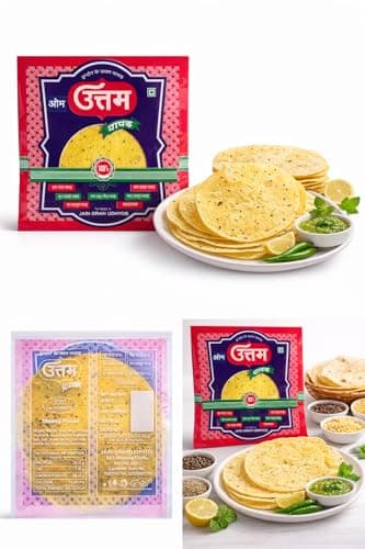 Om Uttam Moong Papad - 100% Natural | Fresh and Homemade (800 Gram, Moong Papad) — image 6