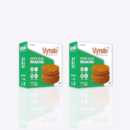 Vyndo Jeera Bhakhri - Pack of 2 (180 gm each), Millet Snacks, Healthy Snacks, Gluten free, No wheat, Best Fasting (Upwas) Snack, Diet friendly — image 6