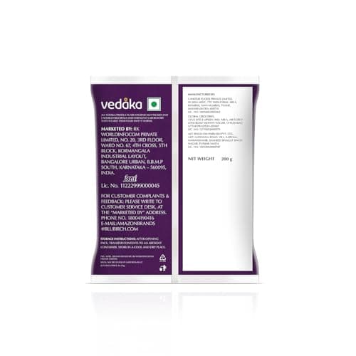 Amazon Brand - Vedaka Almonds | 200 g | California Almonds | 100% Natural Badam Giri | Rich In Protein & Dietary Fiber | Crunchy Texture & Delicious Nutty Flavour | No Added Preservatives — image 2