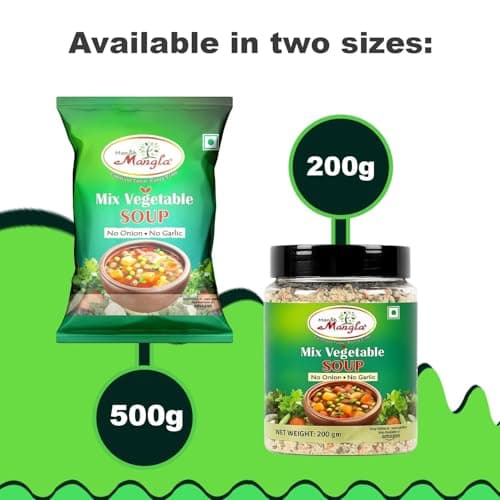 Manish Mangla Mix Vegetable Soup 200g | Instant Veg Soup Powder No Onion No Garlic | Healthy Soup Mix | Quick Soup Ready in Minutes | Rich Taste Vegetable Soup Powder — image 6