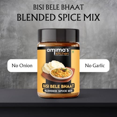 Amima's Kitchen Bisi Bele Bhaat Jain Spice Mix (No Onion No Garlic) – 100 Grams | Blended Spice Mix | For Healthy and Delicious Cooking | No Synthetic Flavour & Color | Ready Masala Powder — image 2