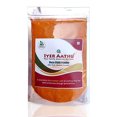 IYER AATHU DOSA CHILLI POWDER/Idly Chutney Powder 250 Grams (Traditional Spicy)