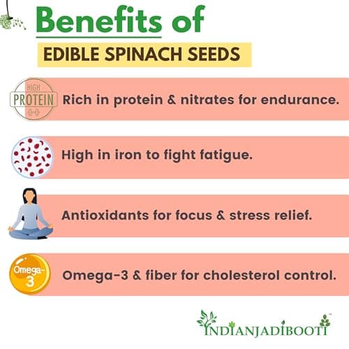 IndianJadiBooti Edible Spinach Seeds, 250 Grams Pack — image 3