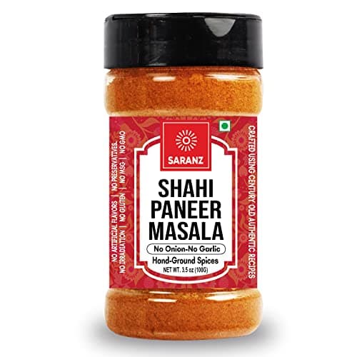 SARANZ Shahi Paneer Jain Blended Masala Perfect for Cooking, Ready to Use, No added colours, Spice Powders and Masalas, Premium Artisanal Spices with Rich & Strong Flavour-100 Grams Sprinkler Jar