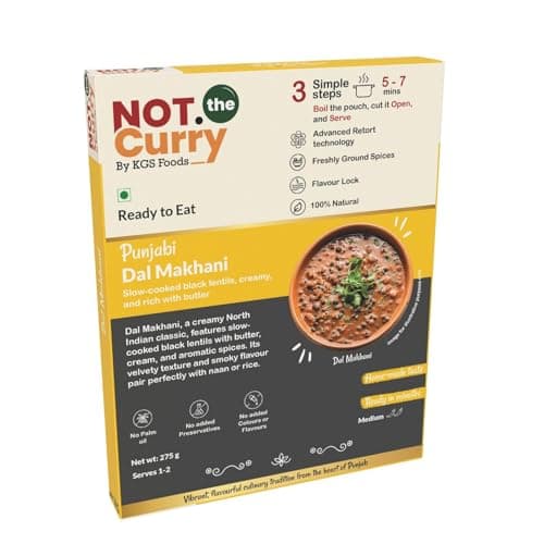 Not The Curry Ready to Eat Dal Makhani | Instant Punjabi Curry | Creamy Black Lentils & Kidney Beans | Heat & Eat Meal | No Preservatives | 300g Pack | Serves 2 | 12-Month Shelf Life | Authentic Indian Food — image 2