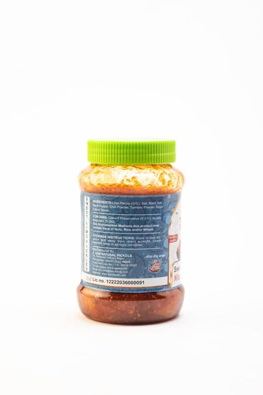 TANU PICKLES-Jain Tanu Pickles Sweet Lime Pickle Traditional Indian Pickle | Homemade Style | Ready to Eat 500gm — image 2