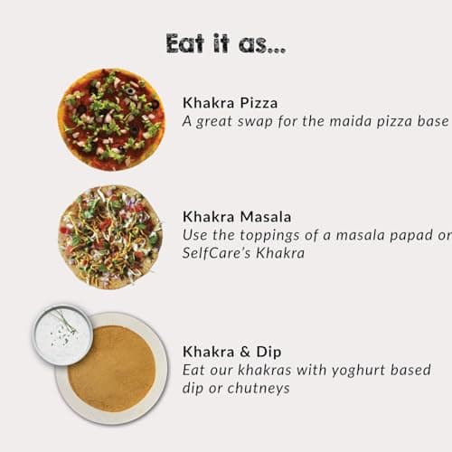 SelfCare By Suman Agarwal Whole Wheat Khakhra Pack of 1 250g | Travel Friendly - Aids digestion - Fibre Rich | Healthy-Snacks-Namkeen-Grocery | Crispy - Tea time - Eat with Dip | — image 7