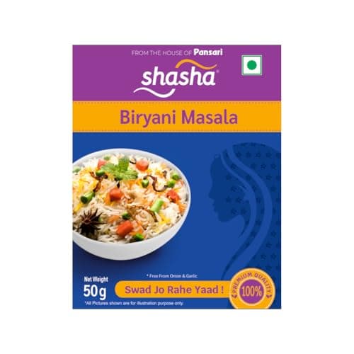 Shasha Biryani Masala Powder 12g - Spice Blend for Flavorful Biryani - No Onion or Garlic - From the House of Pansari — image 8